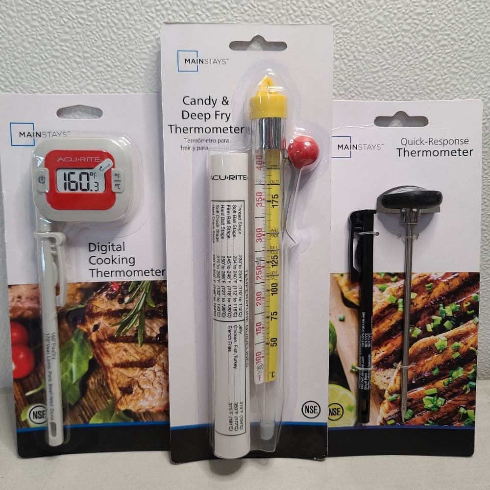 3 Pack of Assorted Premium Kitchen Thermometers